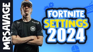 MrSavage  FORTNITE SETTINGS 2024  SENSITIVITY KEYBINDS VIDEO SETTINGS amp EQUIPMENT [upl. by Gingras]