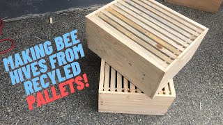 2 How do you make 10 frame bee hives from RECYCLED PALLETS [upl. by Galitea]