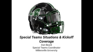 Special Teams Situations amp Kickoff Coverage  Dan Beard  Millersville Univ [upl. by Hubert]