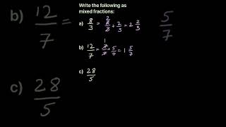 Improper fractions to Mixed numbers [upl. by Ebert386]