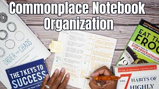 Beginner Commonplace Notebook Setup amp Organization [upl. by Platt]