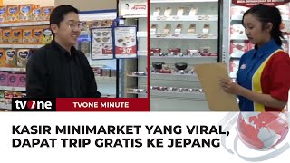 Viral Karena Jago Bahasa Jepang Kasir Minimarket ini Dapat Trip Gratis  tvOne Minute [upl. by Ha448]