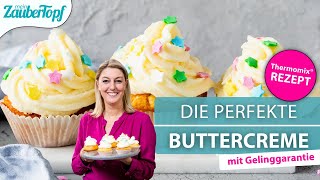 😍 😍 Die PERFEKTE Buttercreme mit dem Thermomix® für deine Torten [upl. by Trbor270]