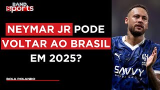 NEYMAR PODE RESCINDIR COM AL HILAL E RETORNAR AO SANTOS EM 2025 COMENTARISTAS OPINAM  BOLA ROLANDO [upl. by Ydnys]