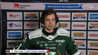 Viktor Lodin efter 5 poäng och seger mot HV71  Intervju  Färjestad BK  HV71  20241123 [upl. by Eidoow]