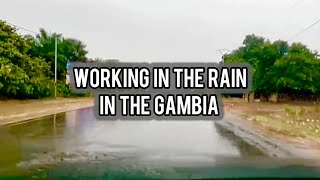 A Rainy Workday  A Dedicated Workforce  Banjul Sand  Building In The Gambia 🇬🇲 [upl. by Naitsirt]