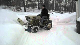 Sears SS16 Tractor Blowing Snow [upl. by Nallac164]