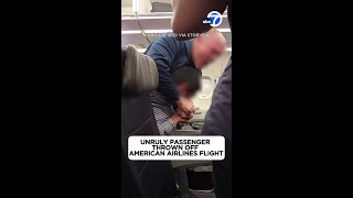 Unruly passenger thrown off American Airlines flight [upl. by Geller864]