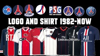 All Paris SaintGermain FC Logo And Football Kits in History 1982Now [upl. by Fulmis]