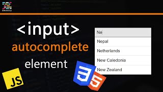 Autocomplete input dropdown  HTML CSS JS [upl. by Fiertz]