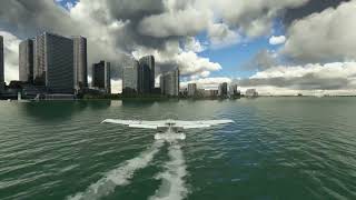 Water landing in Biscayne Bay Miami [upl. by Grosmark]