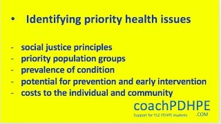 HSC PDHPE Core 1  Identifying Priority Health Issues [upl. by Nahbois368]