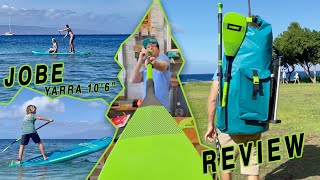 Inflatable SUP Jobe Yarra 106 review on Maui [upl. by Eelyme]