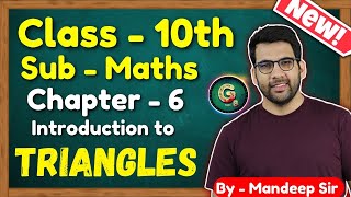 Class  10 Ex  6 Introduction to Triangle  Part  1  NCERT CBSE [upl. by Eural]