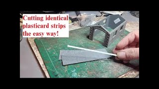 Cutting identical plasticard strips the easy way [upl. by Ayel]