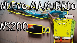 😈🧨 NUEVO MANUBRIO NS 200INSTALACION MANUBRIO DE CARRERASPRUEBA DE MANEJO🧨😈 [upl. by Linn857]