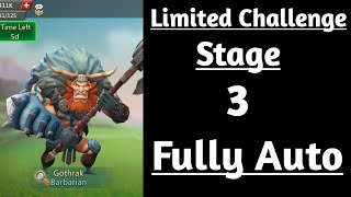 Barbarian limited challenge stage 3 autolords mobile barbaric journey stage 3 auto [upl. by Bohman]