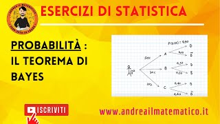 teorema di Bayes  probabilità  ESERCIZI DI STATISTICA [upl. by Aubine]