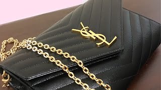 YSL Monogram Clutch to Crossbody Hack  What Fits Inside  Mod Shots [upl. by Lefkowitz425]