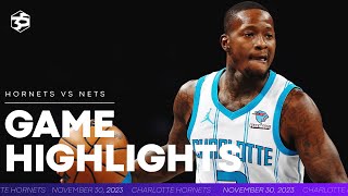 Game Highlights Hornets vs Nets  11302023 [upl. by Hurlow428]