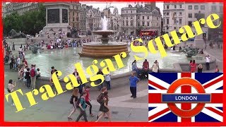 Londen Trafalgar Square  Wandeling over het plein [upl. by Lletram]