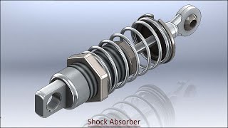 Shock Absorber  SolidWorks Tutorial [upl. by Howey518]