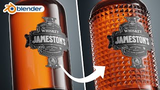 Create detailed bottles using displacement maps with Photoshop for Blender [upl. by Tenahs]