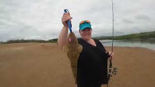 Coastal River Fishing  Australia Fishing Highlights Part 2  Fishing Camila River and Beach [upl. by Derry]