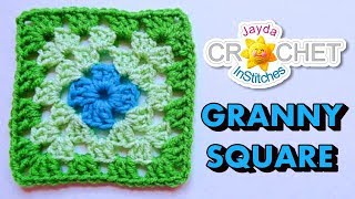 How To Crochet a Granny Square  Beginners Tutorial amp Basic Pattern [upl. by Sammons188]