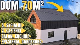 DOM 70m2 BEZ POZWOLENIA 5 sypialni salon z aneksem 2 łazienki i spiżarnia Jak oni to zrobili [upl. by Enyamart]