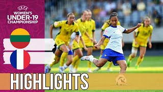 Lithuania vs france UEFA Womens Championship u19 Highlights  Group A [upl. by Novel]