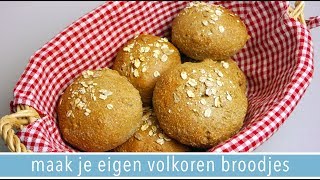 Maak je eigen volkoren broodjes🍴🍞  RENSKE VISSER [upl. by Ecinrahs]