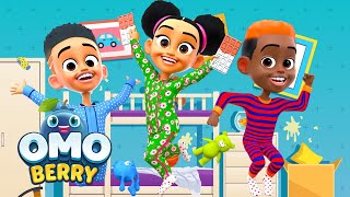 Pajama Jam  Pajama Party Song amp Kids Dance Song About Left amp Right  OmoBerry [upl. by Anawait]