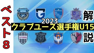 速報！ベスト8決定！クラブユース選手権U15！勝ち上がりを解説！ [upl. by Rabush]