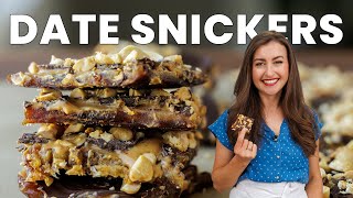 The Best Date Snickers Recipe Just 4 Ingredients [upl. by Ahsinek557]