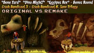 ♦ Original  N Sane Trilogy Crash 3 MASHUP — Bone Yard Dino Might Eggipus Rex Bonus Round [upl. by Davis]