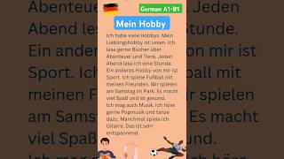 German Meine Hobbys Ein Einblick in meine Freizeitaktivitäten Description deutsch shorts [upl. by Hulen114]