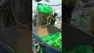 Crushing Plastic Bottles for Recycling A MustSee Process [upl. by Sacram]