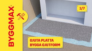 Gjuta platta del 1 bygga gjutform [upl. by Ahsin]