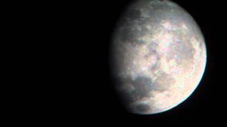 A view to the Moon Nikon ED Fieldscope 82mm  30x magnification eyecup  Canon 7D [upl. by Afatsum]