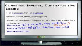 Converse Inverse Contrapositive Examples Basic Geometry Concepts [upl. by Oidale]