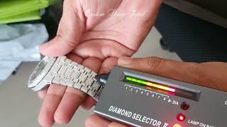 Custom Moissanite Watch Pass Diamond Tester [upl. by Alisen]