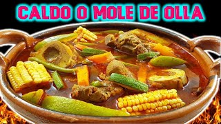 RECETA DE MOLE DE OLLA  RECETA DE CALDO DE OLLA  MOLE DE OLLA SUPER FÁCIL [upl. by Bealle]