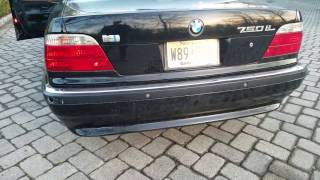 E38 BMW 750iL V12 with muffler delete [upl. by Noami]