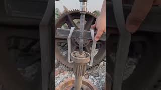 Dismounting  removing bearings with Puller bearings pullers [upl. by Oiramaj]