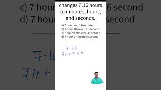 conversion of hours to hours minutes and seconds maths knowledge education exam mathshorts [upl. by Dahsraf]