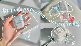 airpods gen 2 unboxing 2021  accessories ✨ [upl. by Hgierb]