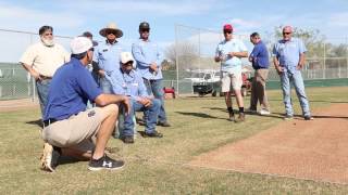 Groundskeepers learn ball field maintenance from the pros [upl. by Adnilra]