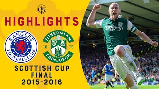 Rangers 23 Hibernian  David Gray Header as Hibernian Make History  Scottish Cup Final 201516 [upl. by Constantia]