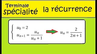 La récurrence r Term Spécialité maths Terme général [upl. by Anahsirk]